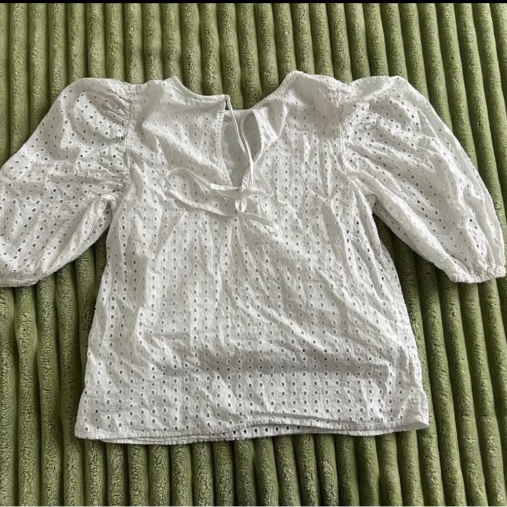 White Eyelet Women's Top
